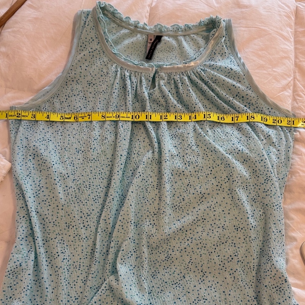 Women's Light Blue Sleeveless Pajama Set Medium
